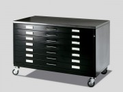 Draftech 7 Drawers DIN A0 on Castors - White or Black