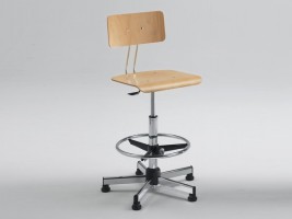 Sgabello Professionale con Schienale - Made in Italy 