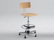 Professional Stool with Backrest - Made in Italy