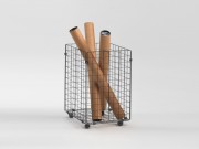 Organizer Basket with Castors - cm 44x42x66h