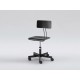 Sedia Girevole per Designer - Nera - h 40/50cm