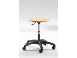 STEM Laboratory Stool Beech and Steel - h 44/56 cm - Made in Italy