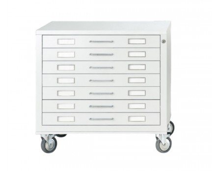 Metal Drawer on Castors - Draftech DIN A1 - 7 Drawers