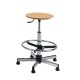 Sgabello Designer Faggio con Poggiapiedi Regolabile