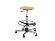 Sgabello Professionale Faggio - Poggiapiedi Regolabile - Made in Italy 