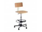 Professional Stool with Backrest - Made in Italy